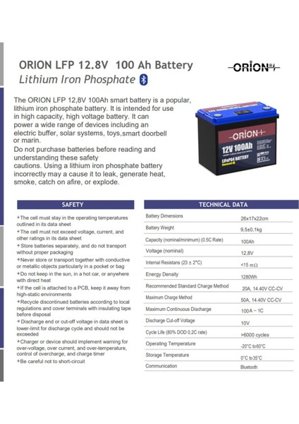 Lifepo4 12.8V 100AH Smart Akü Bluetooth Ekranlı modelleri
