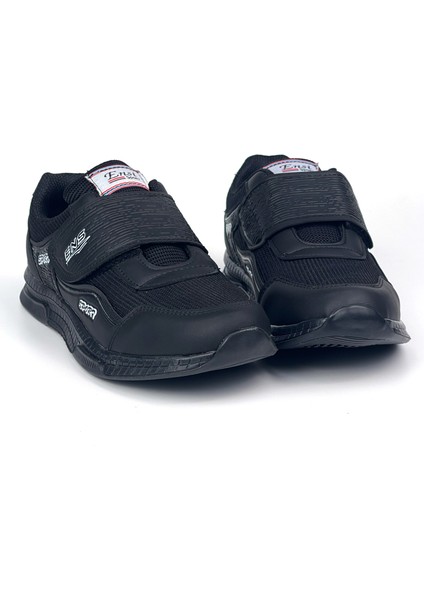 Kadın Siyah Bağcıksız Cırtlı Hafif Rahat Günlük Sneaker Spor Ayakkabı