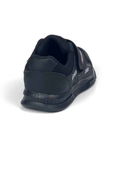 Kadın Siyah Bağcıksız Cırtlı Hafif Rahat Günlük Sneaker Spor Ayakkabı