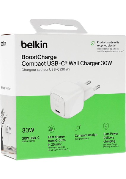Boost Compact Usb-C Pd 3.1 30W Şarj Cihazı, Beyaz