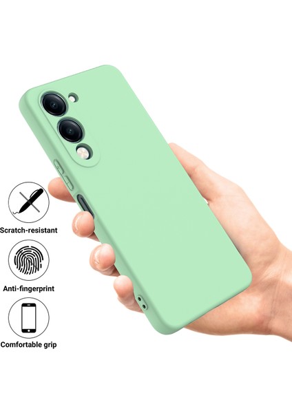 Vivo Y29S 5g/vivo Y04 4g Sıvı Silikon Kılıf Telefon Arka Kapağı El Kayışı Ile-Yeşil (Yurt Dışından) fiyatları