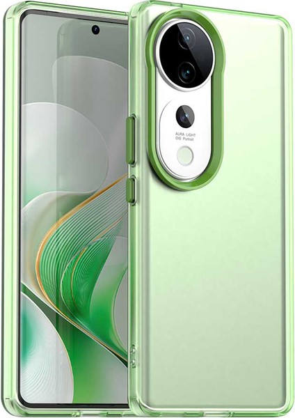 Vivo S19 Pro 5G/V40 5G/V40 Pro 5g Kılıf Pc+Tpu+Pet Mat Düşmeye Karşı Dayanıklı Telefon Arka Kapağı-Yeşil (Yurt Dışından)