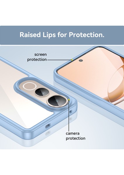 Vivo V50 Lite 5g/4g Kılıf Tpu+Akrilik Koruyucu Şeffaf Telefon Kılıfı-Mavi (Yurt Dışından) indirimleri