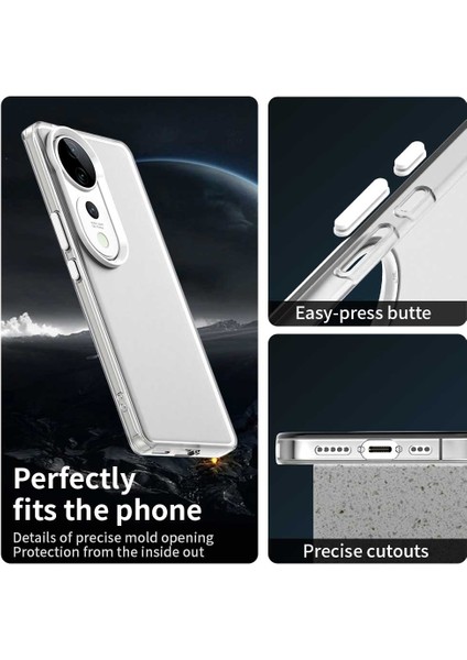 Vivo S19 Pro 5G/V40 5G/V40 Pro 5g Kılıf Pc+Tpu+Pet Mat Düşmeye Karşı Dayanıklı Telefon Arka Kapağı-Beyaz (Yurt Dışından)