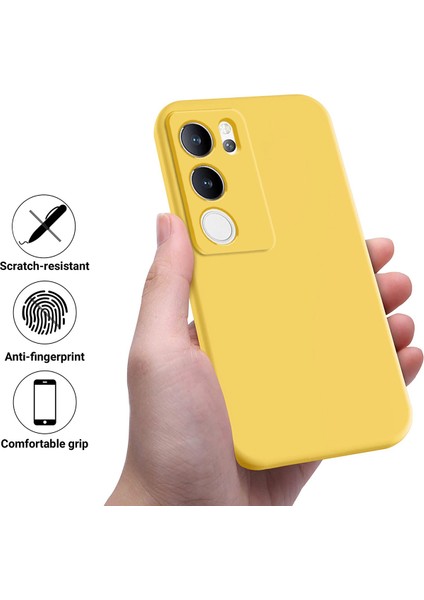 Vivo V29 5g/vivo S17 Pro 5g Kılıf Ince Kabuk Sıvı Silikon Cep Telefonu Kapağı-Sarı (Yurt Dışından) modelleri