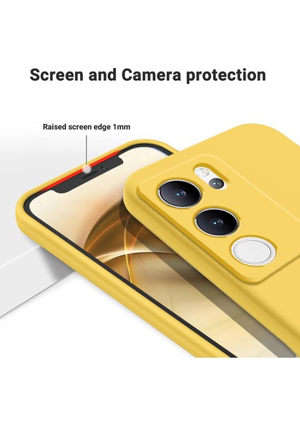 Vivo V29 5g/vivo S17 Pro 5g Kılıf Ince Kabuk Sıvı Silikon Cep Telefonu Kapağı-Sarı (Yurt Dışından) indirimleri