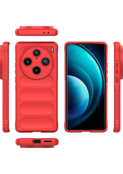 Vivo X100 Pro 5g Kılıf Yumuşak Tpu Arka Kabuk Sağlam Cep Telefonu Koruyucu Kapak-Kırmızı (Yurt Dışından)