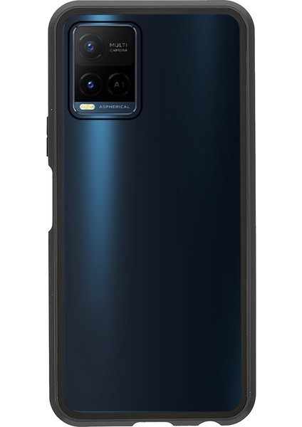 Vivo Y21-SIYAH Için Çift Taraflı Temperli Cam + Metal Çerçeve Hibrit Telefon Kılıfı Manyetik Kapatma ile Tam Koruma Kılıfı (Yurt Dışından) fiyatları