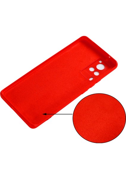 Mikrofiber Astar Hassas Kesik Parmak Izi Önleyici Sıvı Silikon Kılıf Telefon Arka Kapağı Vivo X60 Pro 5g (Küresel)-Kırmızı Için Kullanışlı Kayış (Yurt Dışından) modelleri