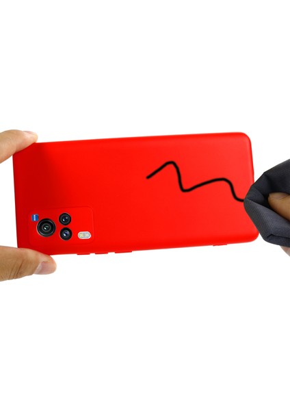 Mikrofiber Astar Hassas Kesik Parmak Izi Önleyici Sıvı Silikon Kılıf Telefon Arka Kapağı Vivo X60 Pro 5g (Küresel)-Kırmızı Için Kullanışlı Kayış (Yurt Dışından) fırsatları
