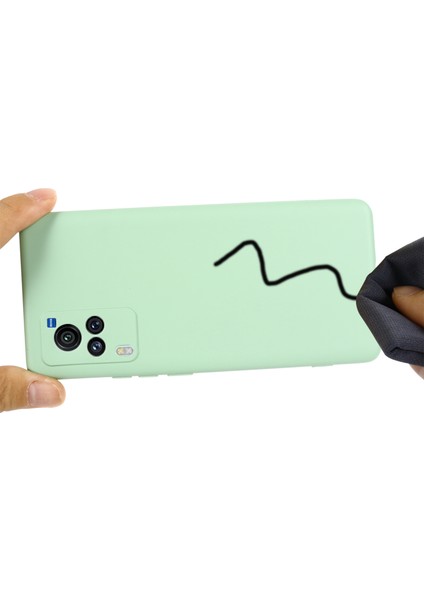 Mikrofiber Astar Hassas Kesik Parmak Izi Önleyici Sıvı Silikon Kılıf Telefon Arka Kapağı Vivo X60 Pro 5g (Küresel)-Yeşil Için Kullanışlı Kayışlı (Yurt Dışından) fırsatları