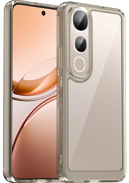 Vivo V50 Lite 5g/4g Kılıf Tpu+Akrilik Koruyucu Şeffaf Telefon Kılıfı-Şeffaf Gri (Yurt Dışından)