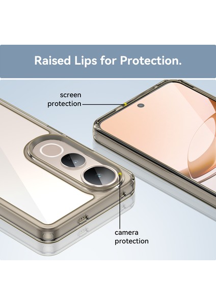 Vivo V50 Lite 5g/4g Kılıf Tpu+Akrilik Koruyucu Şeffaf Telefon Kılıfı-Şeffaf Gri (Yurt Dışından) indirimleri