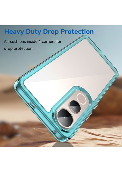 Vivo V50 Lite 5g/4g Kılıf Tpu+Akrilik Koruyucu Şeffaf Telefon Kılıfı-Şeffaf Mavi (Yurt Dışından) fiyatları