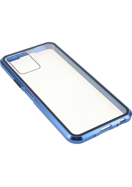 Vivo Y21-BLUE Için Çift Taraflı Temperli Cam + Metal Çerçeve Hibrit Telefon Kılıfı Manyetik Kapatma ile Tam Koruma Kılıfı (Yurt Dışından) fırsatları