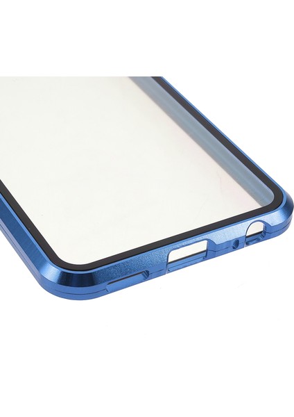 Vivo Y21-BLUE Için Çift Taraflı Temperli Cam + Metal Çerçeve Hibrit Telefon Kılıfı Manyetik Kapatma ile Tam Koruma Kılıfı (Yurt Dışından) indirimleri