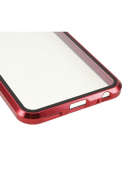 Vivo Y21-RED Için Çift Taraflı Temperli Cam + Metal Çerçeve Hibrit Telefon Kılıfı Manyetik Kapatma ile Tam Koruma Kılıfı (Yurt Dışından) indirimleri