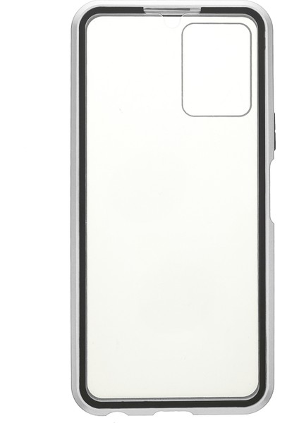 Vivo Y21-GÜMÜŞ Için Çift Taraflı Temperli Cam + Metal Çerçeve Hibrit Telefon Kılıfı Manyetik Kapatma ile Tam Koruma Kılıfı (Yurt Dışından) modelleri