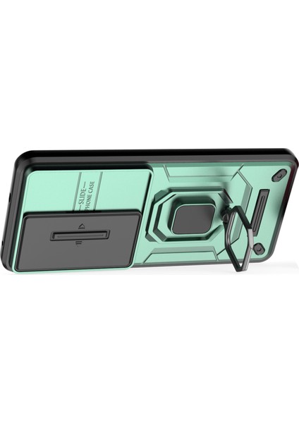 Vivo V50 5g Kılıf Pc+Tpu Kickstand Telefon Koruyucu Lens Kapağı-Yeşil (Yurt Dışından) modelleri