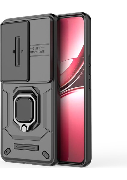 Vivo V50 5g Kılıf Pc+Tpu Kickstand Telefon Koruyucu Lens Kapağı Ile-Siyah (Yurt Dışından) fırsatları