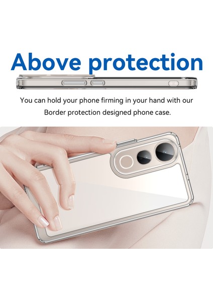 Vivo V50 Lite 5g/4g Kılıf Tpu+Akrilik Koruyucu Şeffaf Telefon Kılıfı-Şeffaf (Yurt Dışından) modelleri