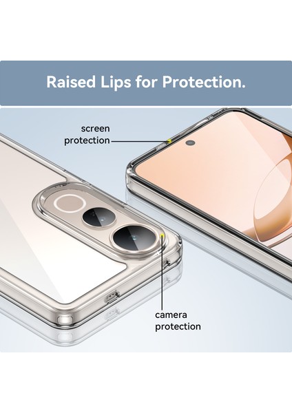 Vivo V50 Lite 5g/4g Kılıf Tpu+Akrilik Koruyucu Şeffaf Telefon Kılıfı-Şeffaf (Yurt Dışından) indirimleri