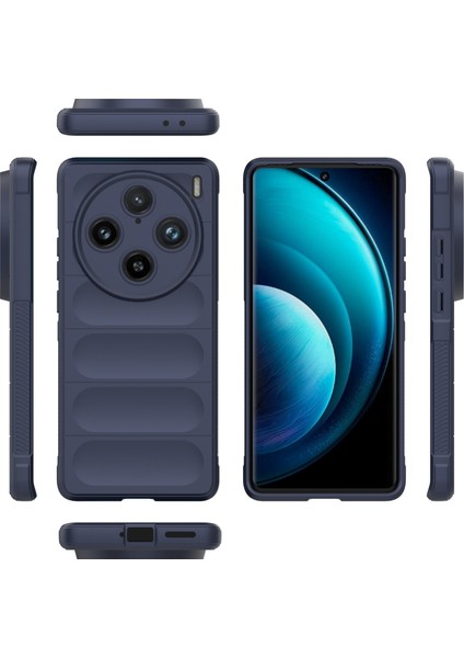 Vivo X100 Pro 5g Kılıf Yumuşak Tpu Arka Kabuk Sağlam Cep Telefonu Koruyucu Kapak-Koyu Mavi (Yurt Dışından)