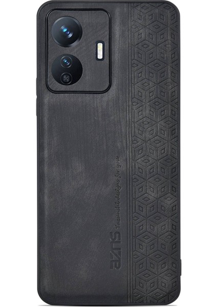 Azns Darbeye Dayanıklı Cep Telefonu Kılıfı Vivo Y77E 5G/Y77 5g Baskılı Desen Pu Deri Kaplamalı Tpu Kapak-Siyah (Yurt Dışından) modelleri