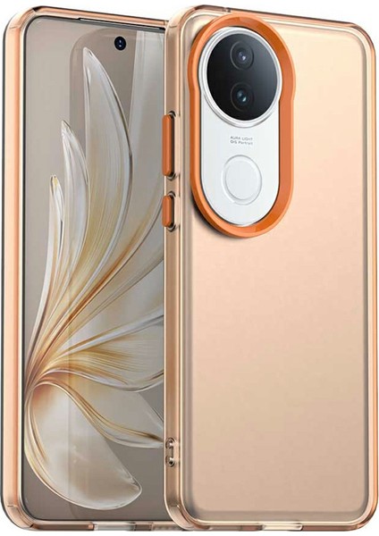 Vivo S20 5g Kılıf Pc+Tpu+Pet Mat Düşmeye Karşı Dayanıklı Telefon Arka Kapağı-Turuncu (Yurt Dışından)