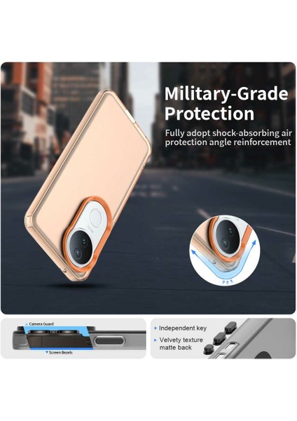 Vivo S20 5g Kılıf Pc+Tpu+Pet Mat Düşmeye Karşı Dayanıklı Telefon Arka Kapağı-Turuncu (Yurt Dışından) modelleri
