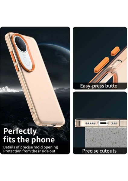 Vivo S20 5g Kılıf Pc+Tpu+Pet Mat Düşmeye Karşı Dayanıklı Telefon Arka Kapağı-Turuncu (Yurt Dışından) fırsatları