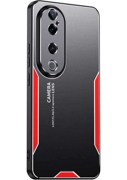 Vivo S19 Pro 5g Kılıf Alüminyum Alaşımlı Zırh Telefon Kılıfı Konfor Tutacağı-Kırmızı (Yurt Dışından)