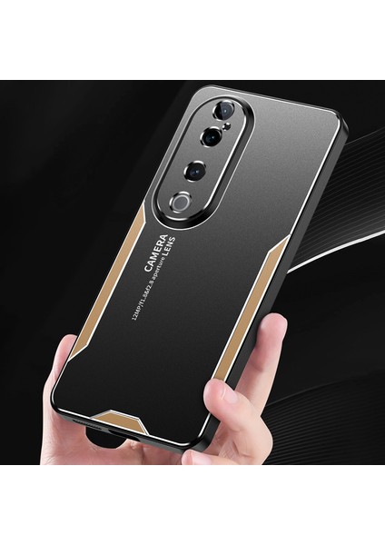 Vivo S19 Pro 5g Kılıf Alüminyum Alaşımlı Zırh Telefon Kılıfı Konfor Tutacağı-Kırmızı (Yurt Dışından)