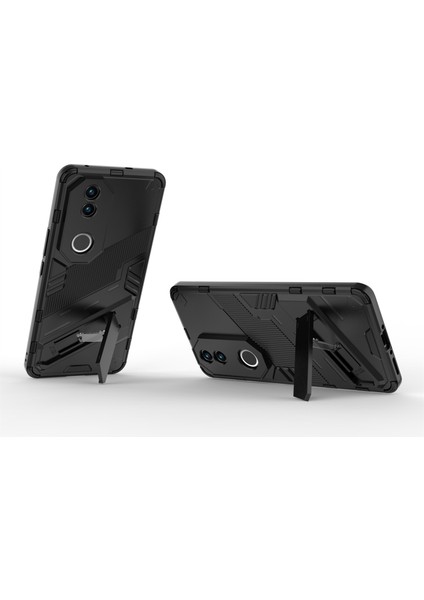 Vivo V50 5g Kılıf Pc+Tpu Darbeye Dayanıklı Telefon Kılıfı Kickstand Ile-Siyah (Yurt Dışından) modelleri
