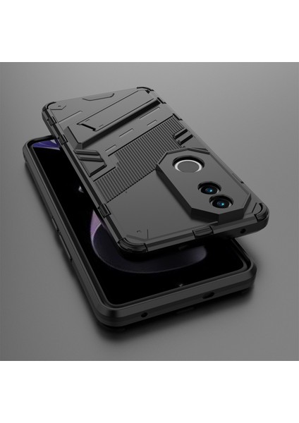 Vivo V50 5g Kılıf Pc+Tpu Darbeye Dayanıklı Telefon Kılıfı Kickstand Ile-Siyah (Yurt Dışından) indirimleri