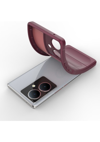 Vivo Y78+5G/V29 Lite 5g Darbeye Dayanıklı Telefon Kılıfı Yumuşak Tpu Koruyucu Kılıf-Şarap Kırmızısı (Yurt Dışından) fırsatları