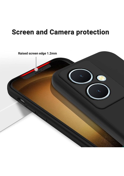Vivo Y78+5G Yumuşak Astarlı Düşmeye Karşı Kapaklı Sıvı Silikon Esnek Telefon Kılıfı-Siyah (Yurt Dışından) indirimleri
