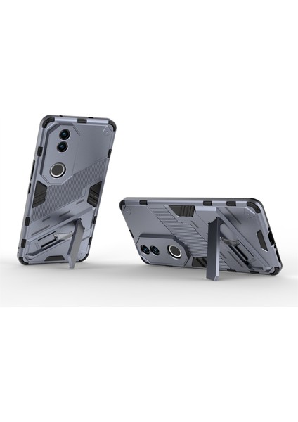 Vivo V50 5g Kılıf Pc+Tpu Darbeye Dayanıklı Telefon Kılıfı Kickstand Ile-Gri (Yurt Dışından) fırsatları