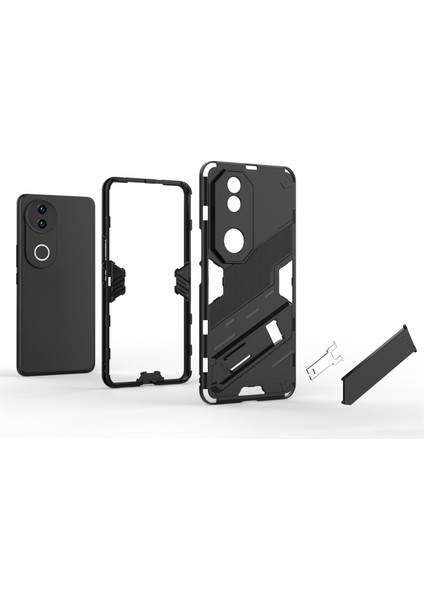 Vivo V50 5g Kılıf Pc+Tpu Darbeye Dayanıklı Telefon Kılıfı Kickstand Ile-Gül (Yurt Dışından) fiyatları
