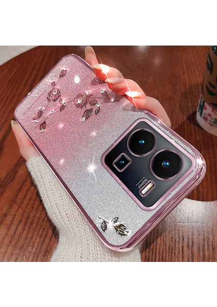 Kadem Vivo Y35 4g (2022) Için Yapay Elmas Çiçek Degrade Tpu Kapak Parıltılı Çizilmez Telefon Kılıfı-Gül Altını (Yurt Dışından) fiyatları