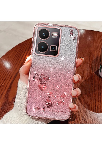 Kadem Vivo Y35 4g (2022) Için Yapay Elmas Çiçek Degrade Tpu Kapak Parıltılı Çizilmez Telefon Kılıfı-Gül Altını (Yurt Dışından) indirimleri