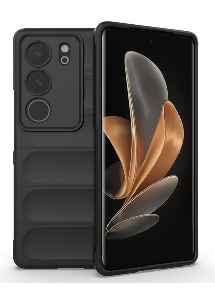 Vivo S17 5G/S17 Pro 5g Yumuşak Tpu Düşmeye Dayanıklı Telefon Kılıfı Çizilmez Arka Kapak-Siyah (Yurt Dışından)