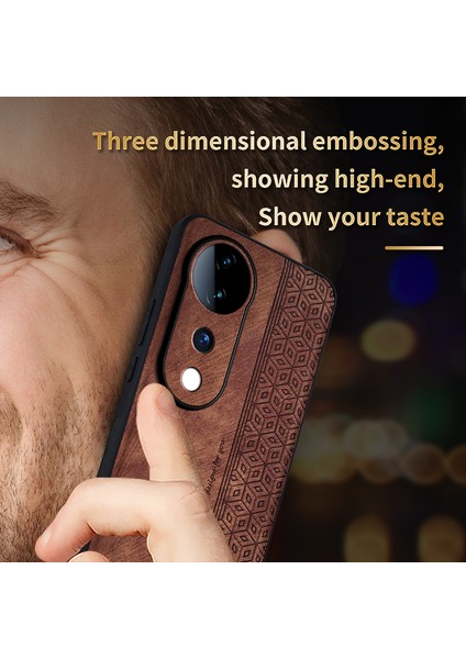 Azns Vivo S19 Pro 5g Kılıf Deri+Tpu Telefon Kılıfı Baskılı Desen-Mor (Yurt Dışından)