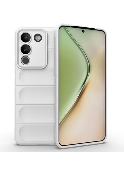 Vivo Y200(HINDISTAN)5G Tpu Kılıf Düşmeye Lı Telefon Arka Kapağı-Beyaz (Yurt Dışından)