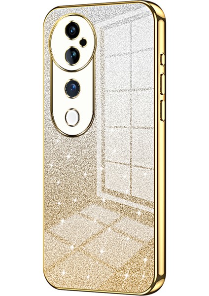 Vivo S19 Pro 5g Kılıf Parıltılı Parıltılı Yumuşak Tpu Degrade Renkli Telefon Kılıfı-Altın (Yurt Dışından)