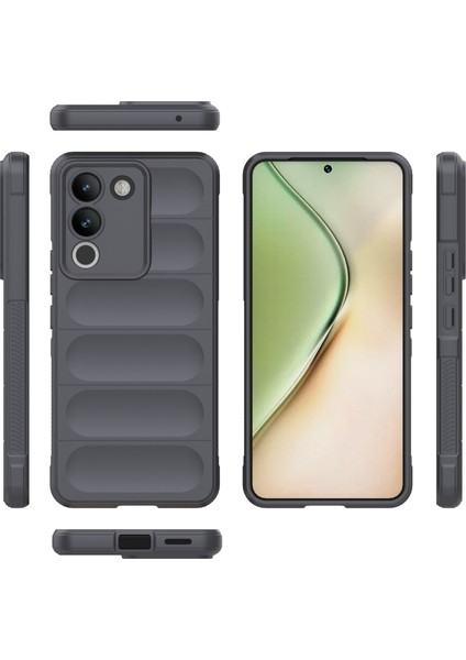 Vivo Y200(HINDISTAN)5G Tpu Kılıf Düşmeye Lı Telefon Arka Kapağı-Koyu Gri (Yurt Dışından) indirimleri