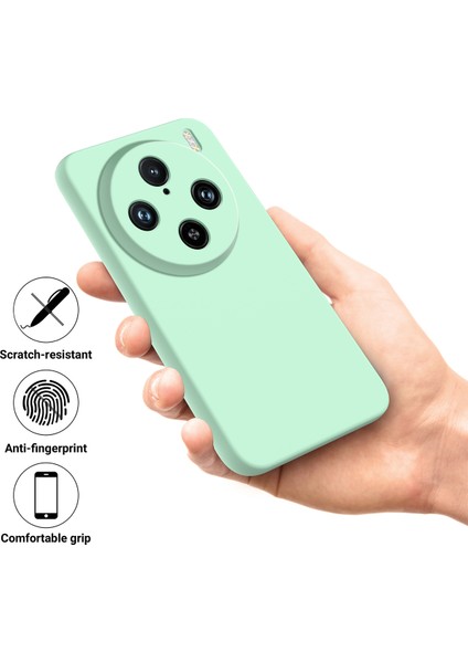 Vivo X100 Pro 5g Kılıf Slim-Fit Telefon Kılıfı Sıvı Silikon Telefon Kabuğu Kayışlı-Yeşil (Yurt Dışından) modelleri