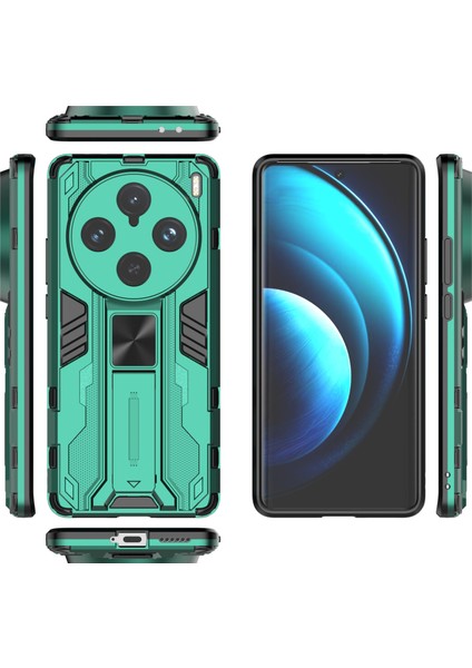 Vivo X100 Pro 5g Telefon Kılıfı Kickstand Pc+Tpu Düşmeye Lı Kılıf-Yeşil (Yurt Dışından) fırsatları