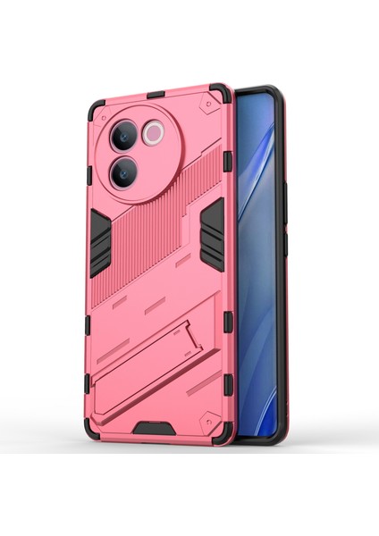 Vivo V30E 5g Kickstand Kılıfı Pc+Tpu Darbeye Dayanıklı Çizilmez Telefon Kılıfı-Gül (Yurt Dışından)