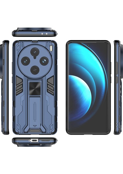 Vivo X100 Pro 5g Telefon Kılıfı Kickstand Pc+Tpu Düşmeye Lı Kılıf-Mavi (Yurt Dışından) fırsatları